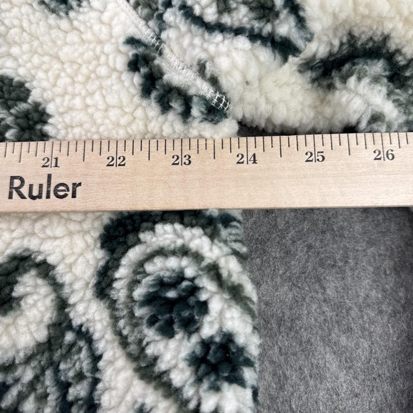 Kith Pinehurst Sherpa Fleece Jacket Men Large White Paisley Snap Bomber Kith Kin - Picture 7 of 12